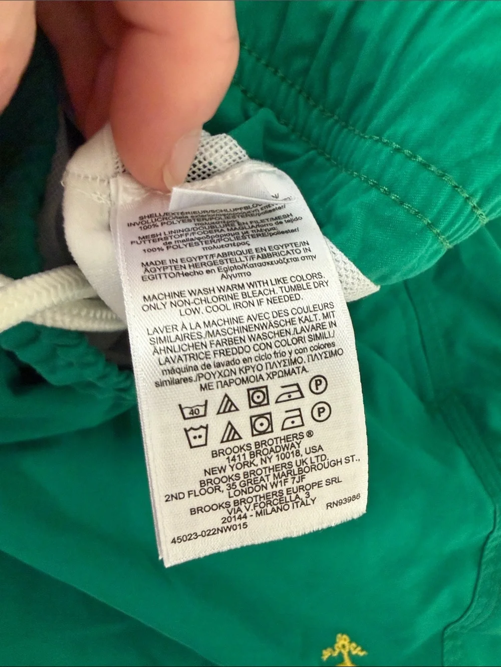 Brooks Brothers Green Shirt with Yellow Embroidered Logo